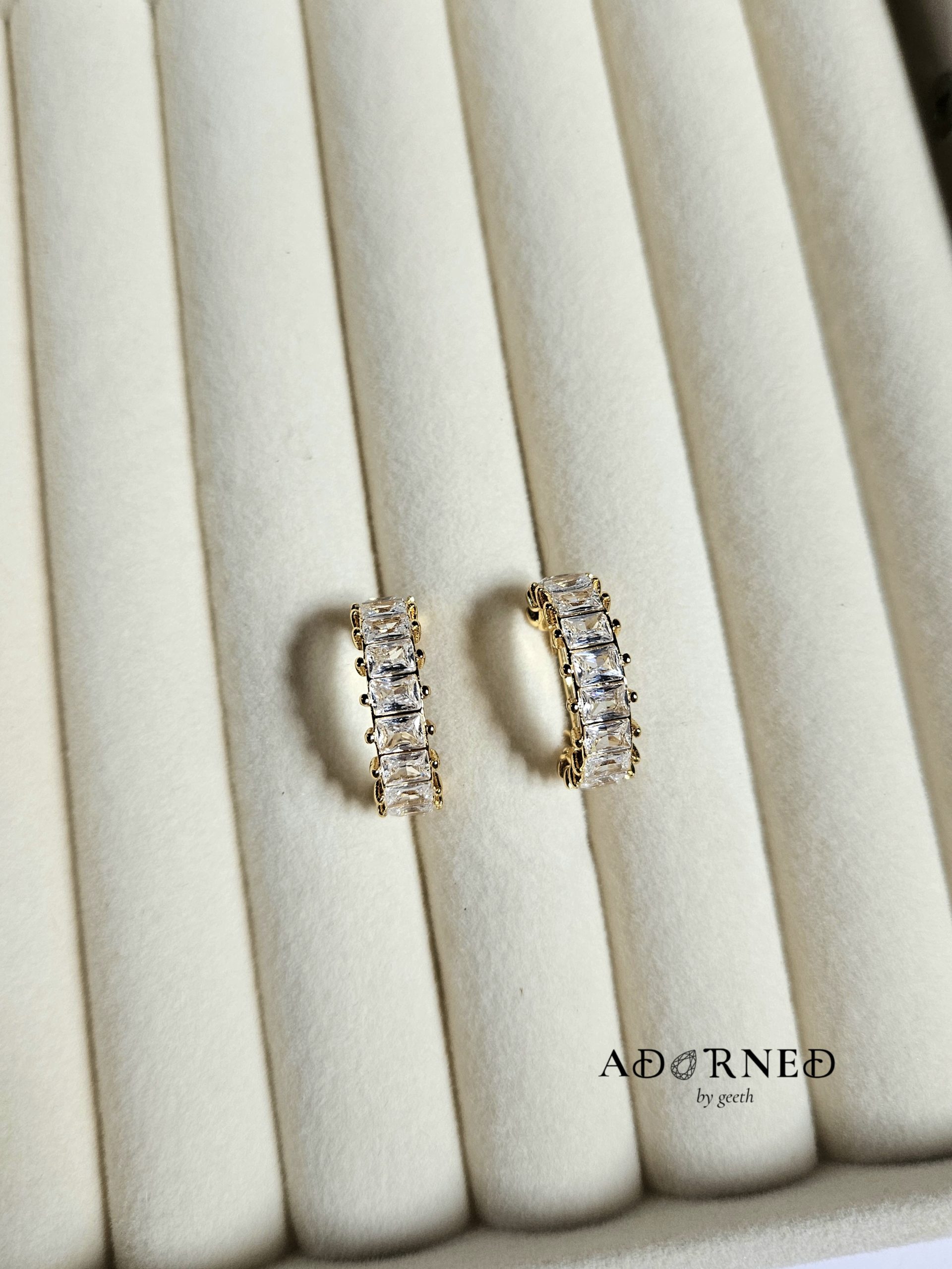 Baguette Channel Hoops